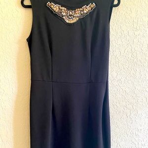 LBD. Hand sewn Jeweled embellished neck